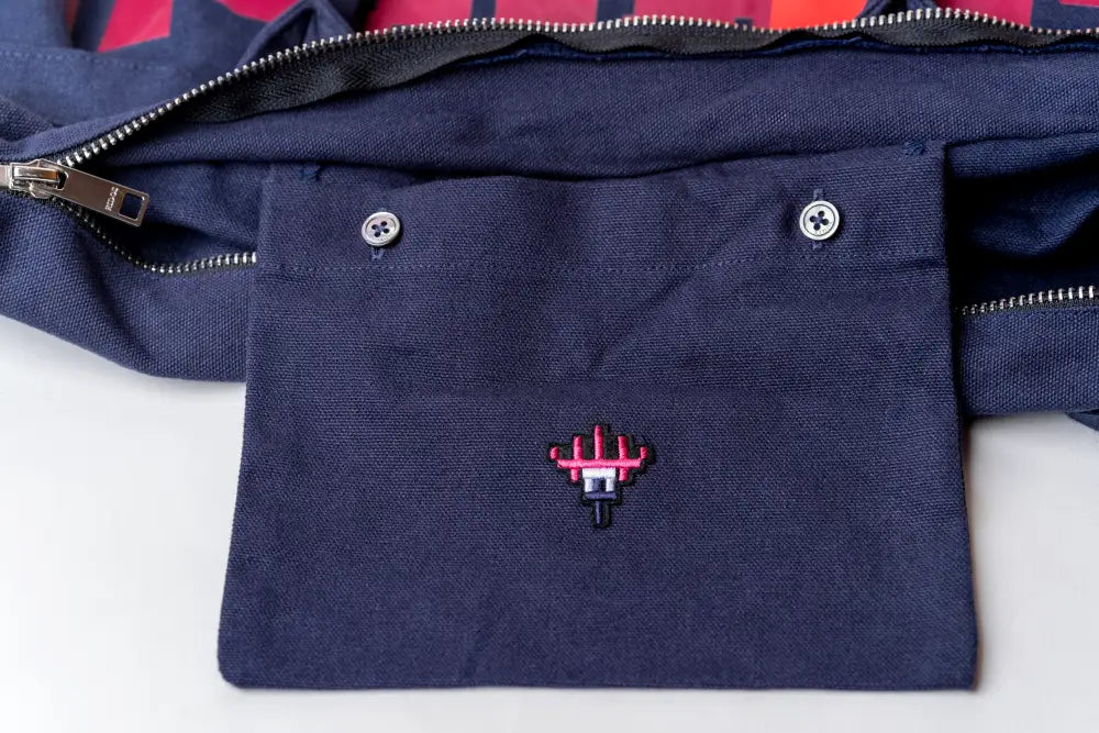 Fire Pixel Blue Tote